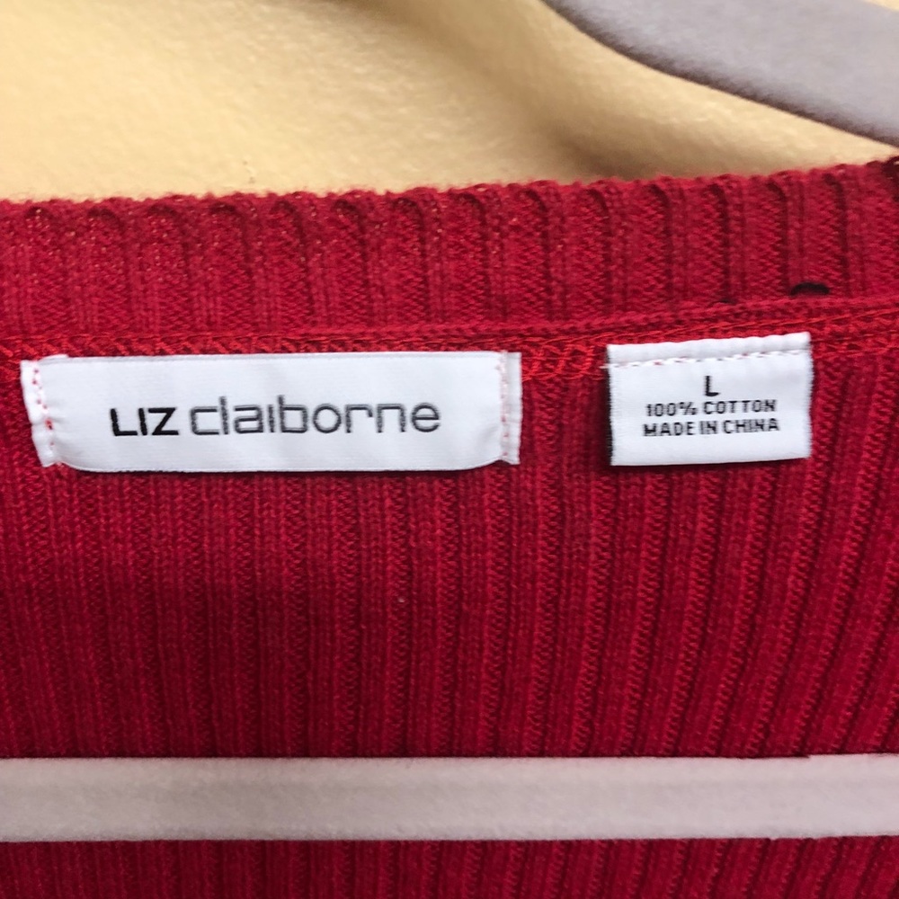 Liz Claiborne Ribbed Top - Picture 4 of 5
